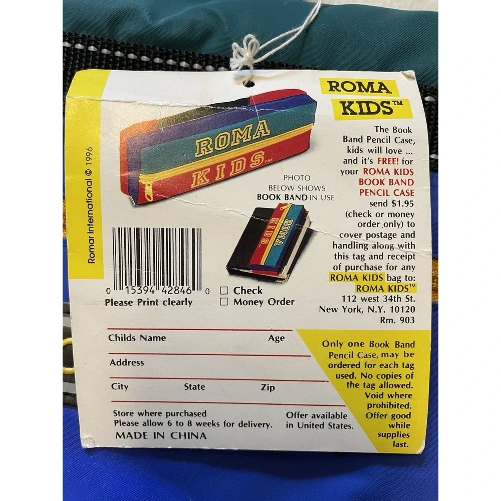Schoolmate Back Pack Lunchbox Cooler Vintage 90s Colorful‎ Kids School Supplies